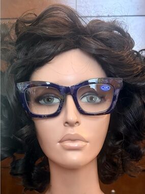 Brand new pair PURPLE FLORAL Blue Light 2.50 power reading glasses.